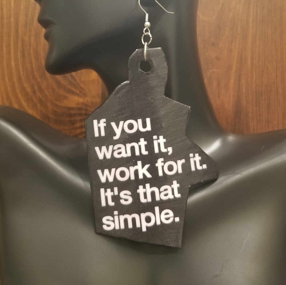 Inspirational Quote Earrings
